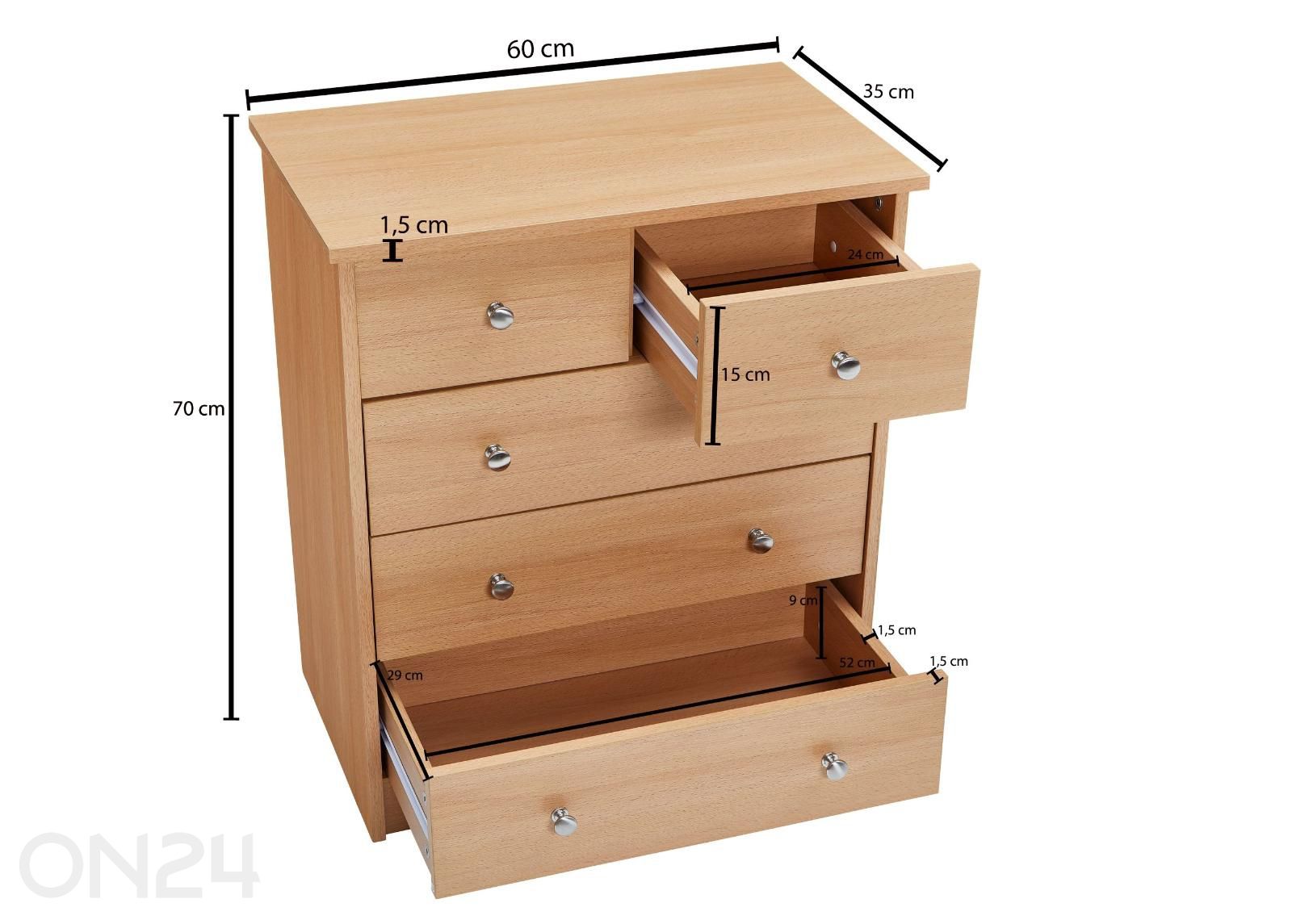 Laatikosto Prue kuvasuurennos mitat