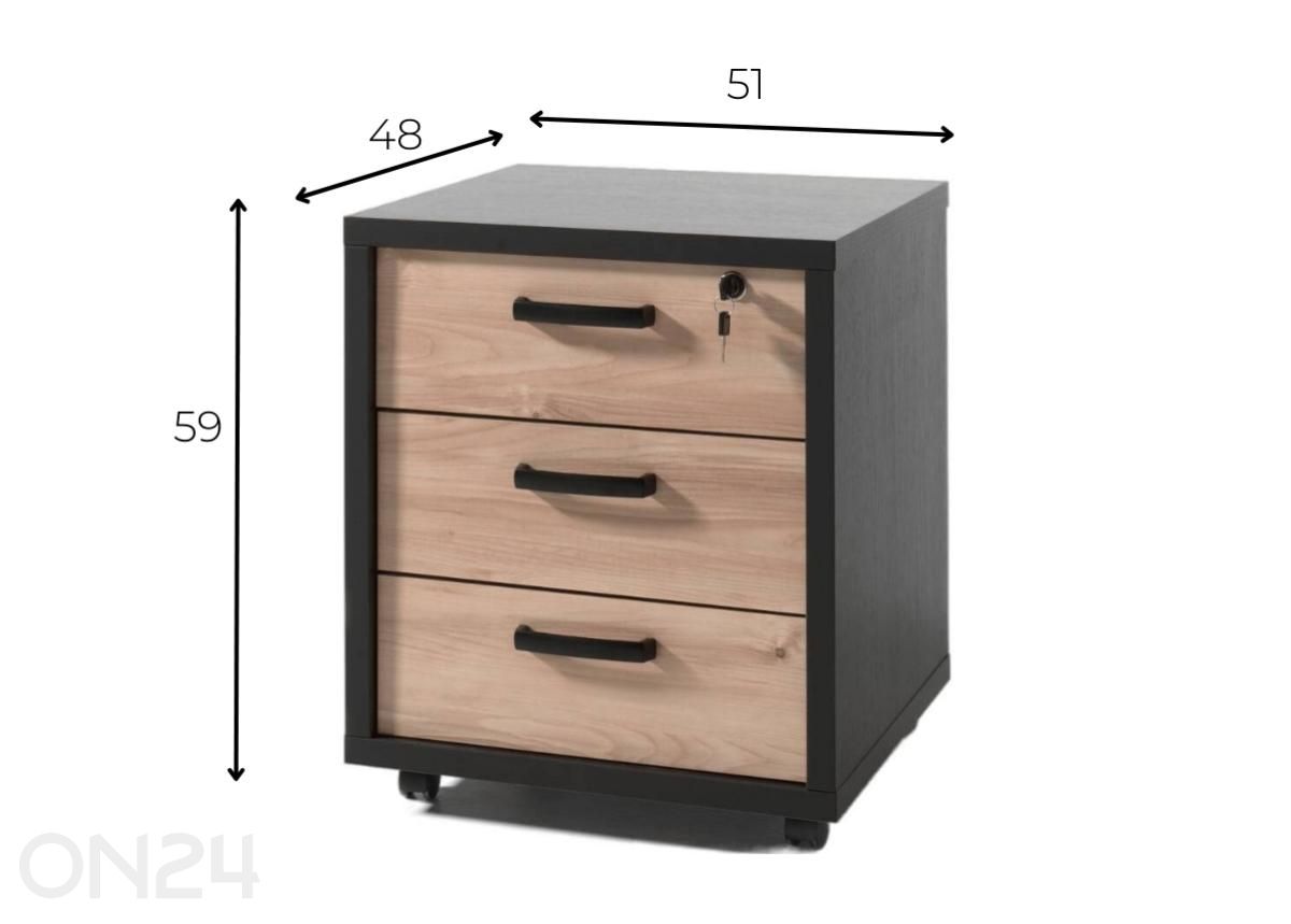 Laatikostoyksikkö Pronto kuvasuurennos mitat