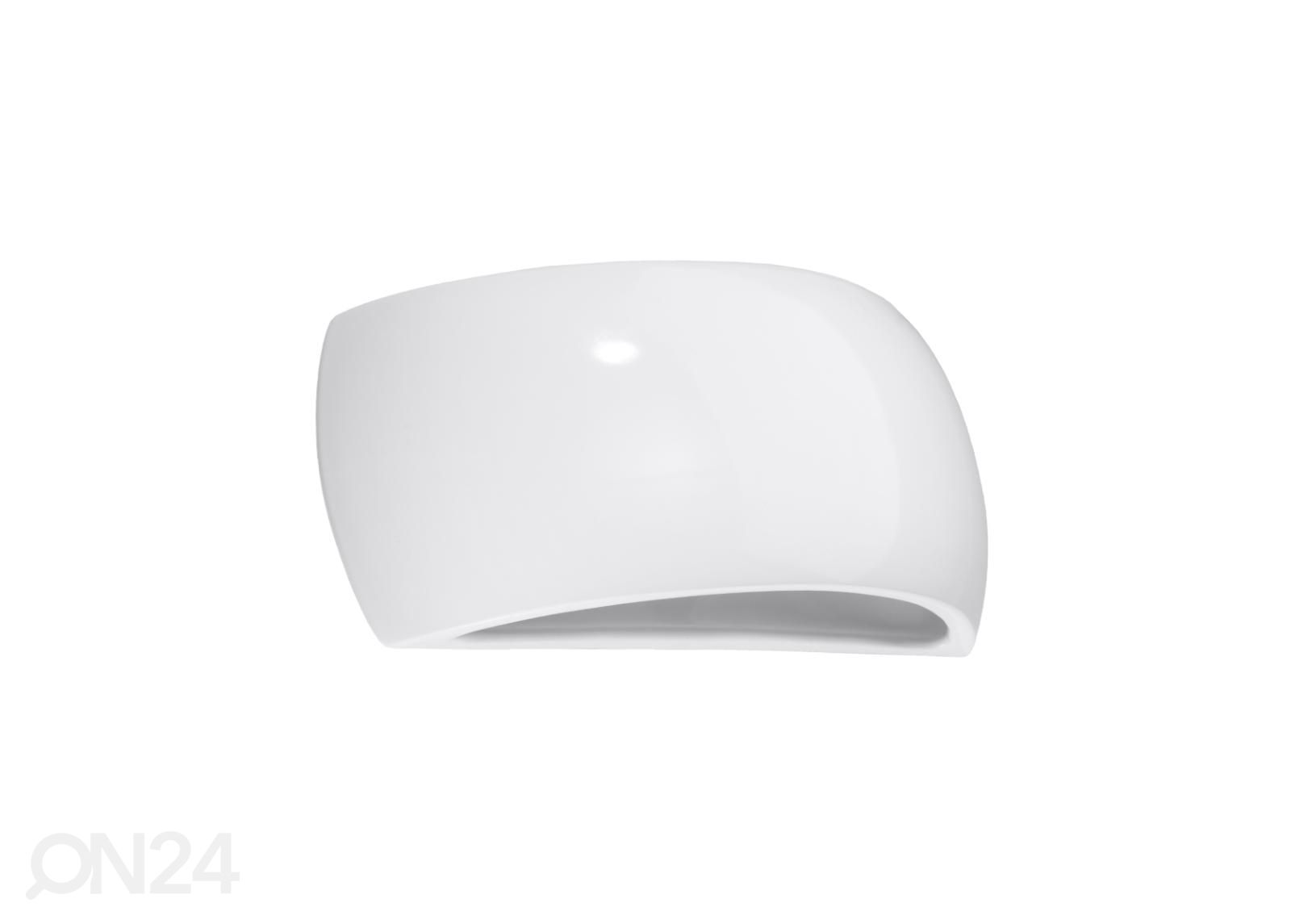 Lakattu seinävalaisin Pontius, kiiltävä valkoinen kuvasuurennos