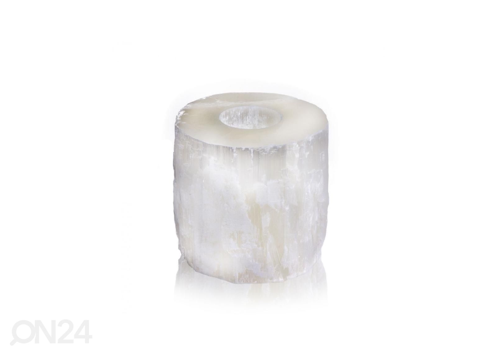 Lämpökynttilän alusta seleniitti Marokko 1,2 kg 10 cm kuvasuurennos