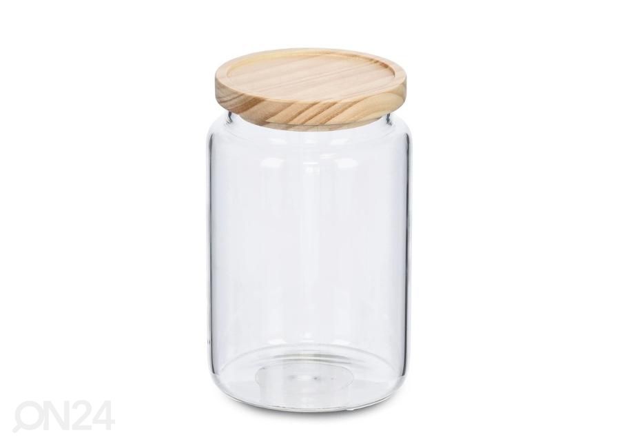 Lasipurkki puukannella 1270 ml kuvasuurennos