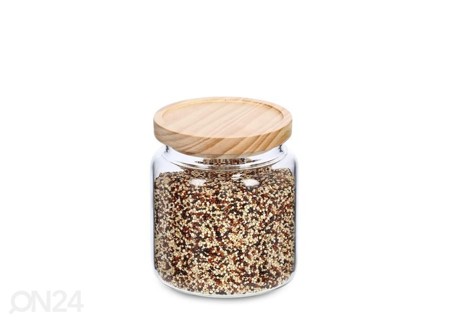 Lasipurkki puukannella 830 ml kuvasuurennos