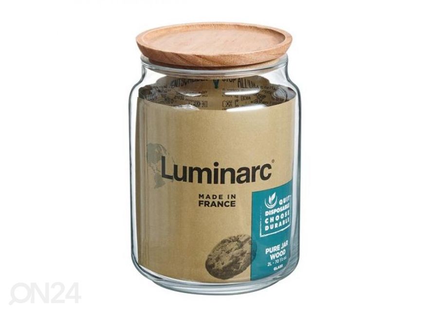 Lasipurkki puukannella Pure 2 L kuvasuurennos