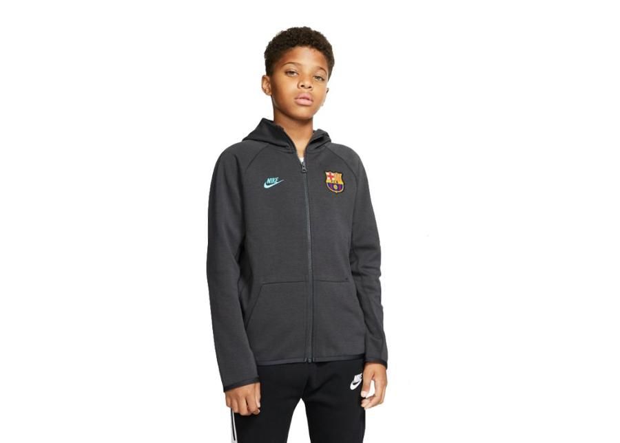 Lasten huppari Nike FC Barcelona Tech Fleece Essentials JR BV0490-070 kuvasuurennos