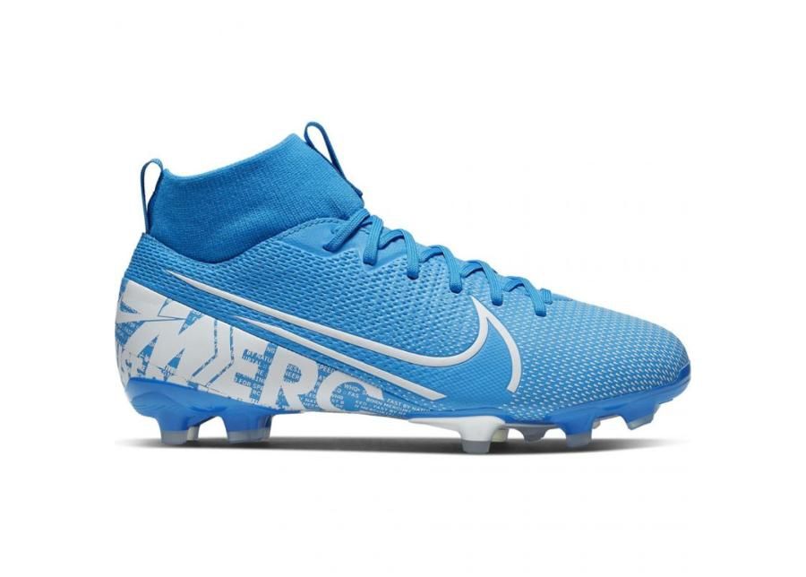 Lasten jalkapallokengät Nike Mercurial Superfly 7 Academy FG/MG JR AT8120 414 siniset kuvasuurennos