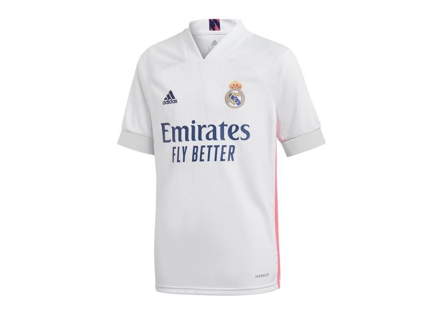 Lasten jalkapallopaita Adidas Real Madrid Home Jersey 20/21 Jr FQ7486 kuvasuurennos