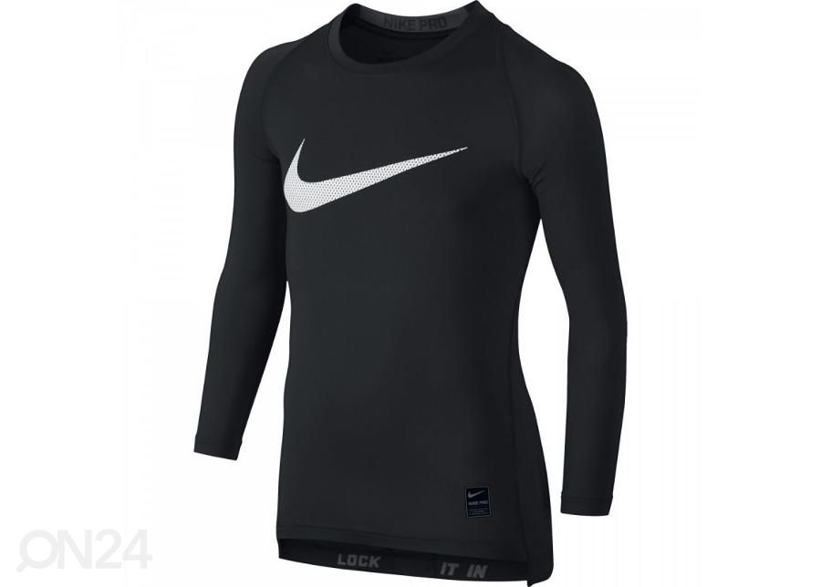Lasten kompressiopaita Nike Pro Cool HBR Compression Long Sleeve Top Junior 726460-010 kuvasuurennos