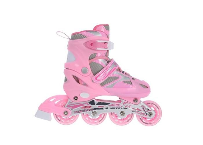 Lasten luistimet / rullaluistimet Nils Extreme Pink 2W1 31-34 NH18366 kuvasuurennos