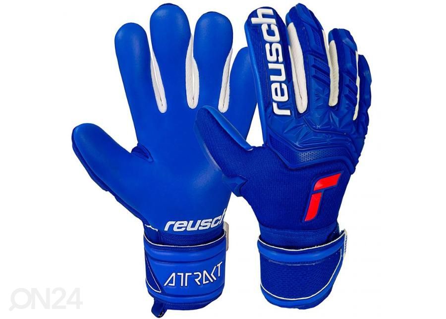Lasten maalivahdin hanskat Reusch Attrakt Freegel Silver Finger Support Junior kuvasuurennos