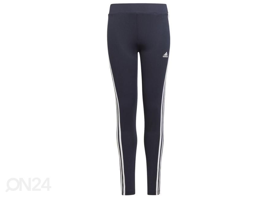 Lasten pitkät leggingsit Adidas D2M 3 Stripes Tight kuvasuurennos