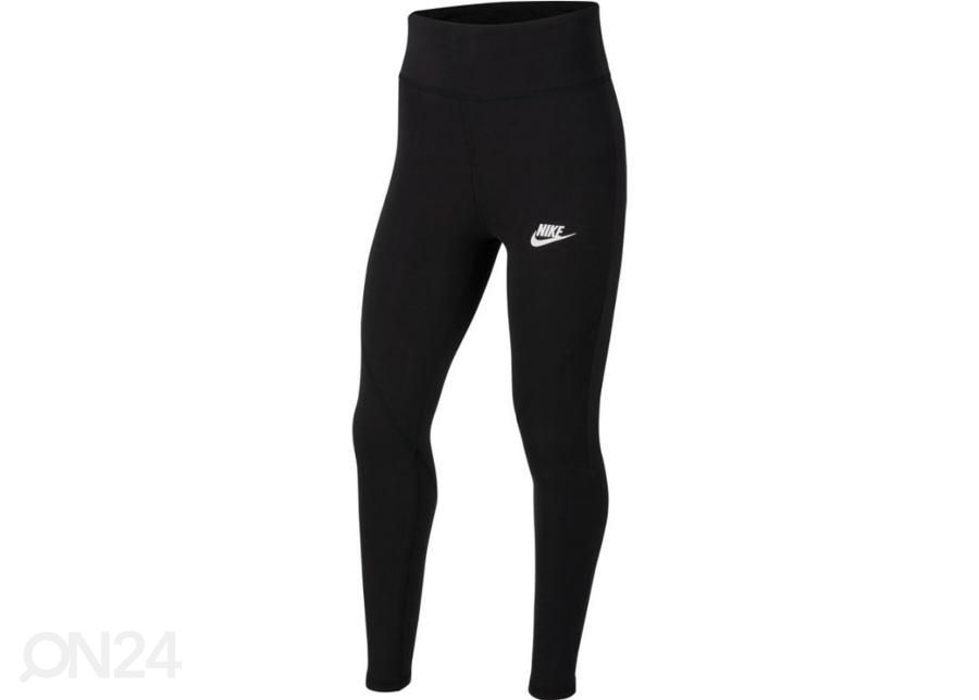 Lasten pitkät treenilegginsit Nike G Nsw Favorites Gx Hw Legging Junior CU8248-010 kuvasuurennos