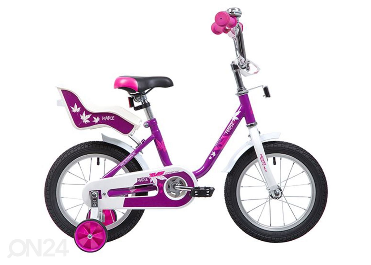 Lasten polkupyörä Novatrack MAPLE 14", liila kuvasuurennos