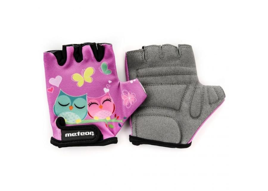 Lasten pyöräilykäsineet Meteor Owl Jr 24175-24177 kuvasuurennos