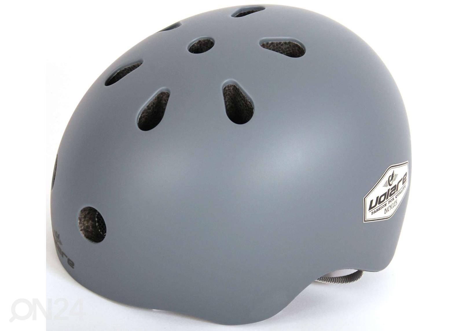 Lasten pyöräilykypärä harmaa 51-55 cm kuvasuurennos