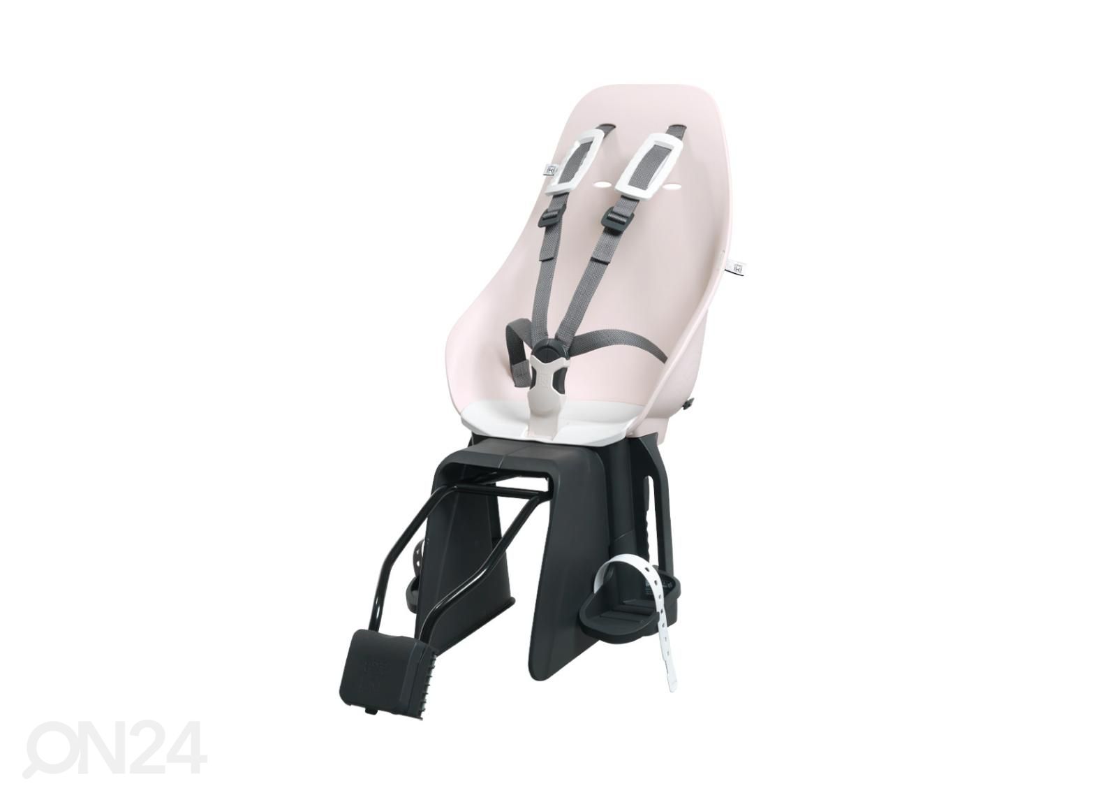 Lasten pyöränistuin Urban Iki Sakura Pink + Shinju White runkokiinnitys kuvasuurennos