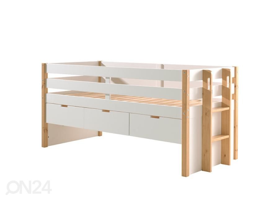 Lasten sänky + 3 laatikkoa Margrit 90x200 cm, valkoinen kuvasuurennos