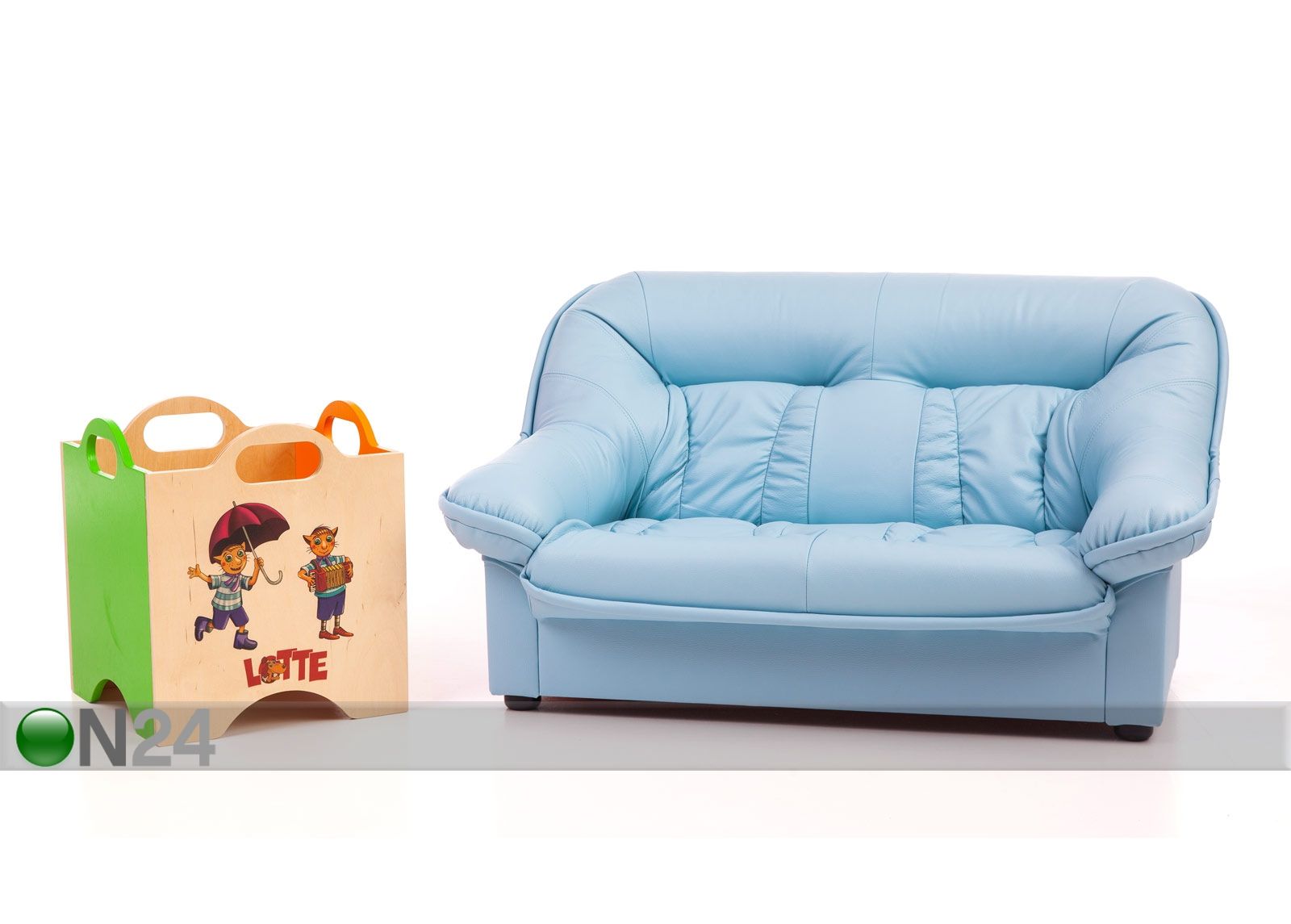 Lasten sohva Mini Spencer + lelulaatikko Lotte kuvasuurennos