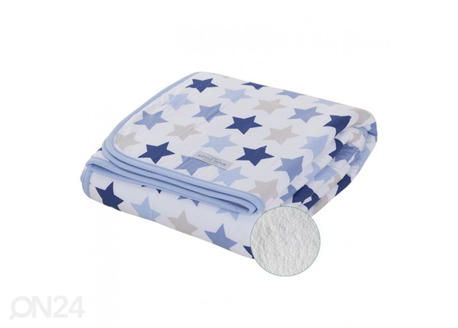 Lasten täkki MIXED STARS BLUE 110x140 cm kuvasuurennos