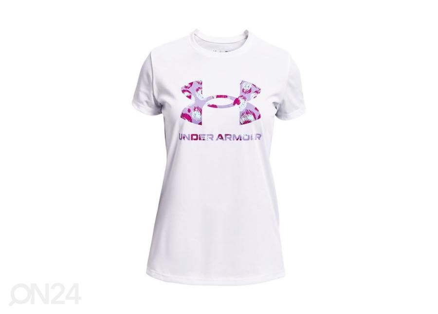 Lasten treenipaita Under Armour Y Tech Big Logo Print Fill SS kuvasuurennos