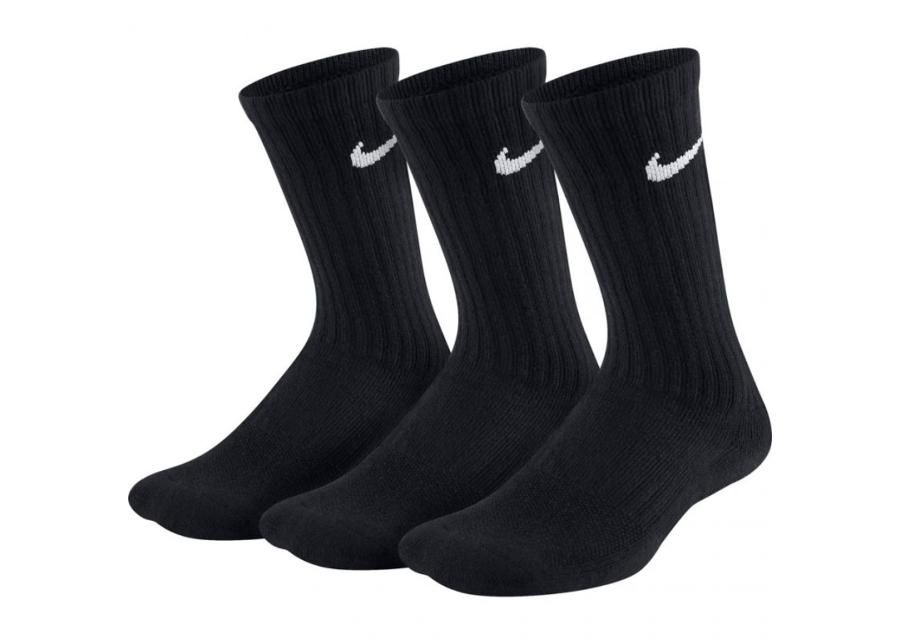 Lasten urheilusukat Nike Performance Cushioned Crew JR SX6842-010 3 paria kuvasuurennos