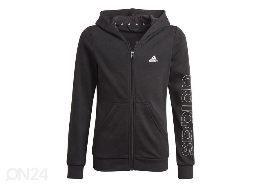 Lasten verryttelytakki Adidas Essentials Logo Full-Zip Hoodie kuvasuurennos