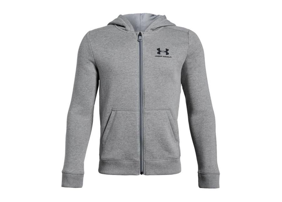 Lasten verryttelytakki Under Armour Cotton Fleece Full Zip JR 1343677-035 kuvasuurennos