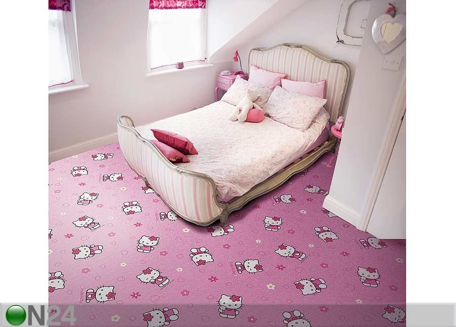 Lastenhuoneen matto HELLO KITTY 100x200 cm kuvasuurennos