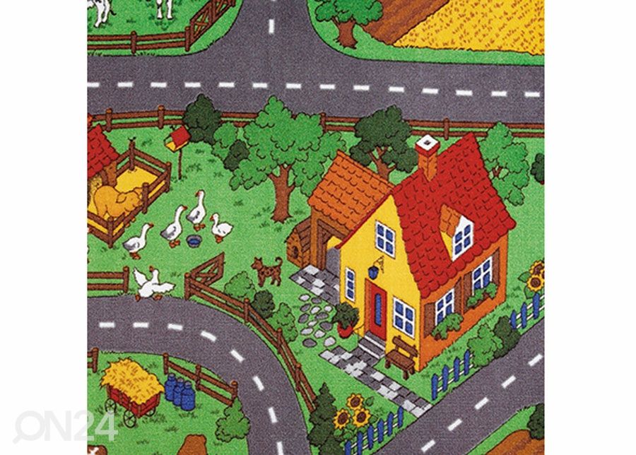 Lastenhuoneen matto MAATILA 133x133 cm kuvasuurennos