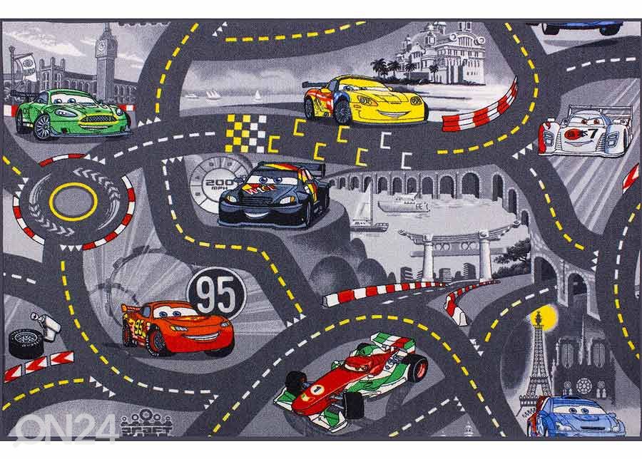 Lastenhuoneen matto WORLD OF CARS 2 133x133 cm kuvasuurennos