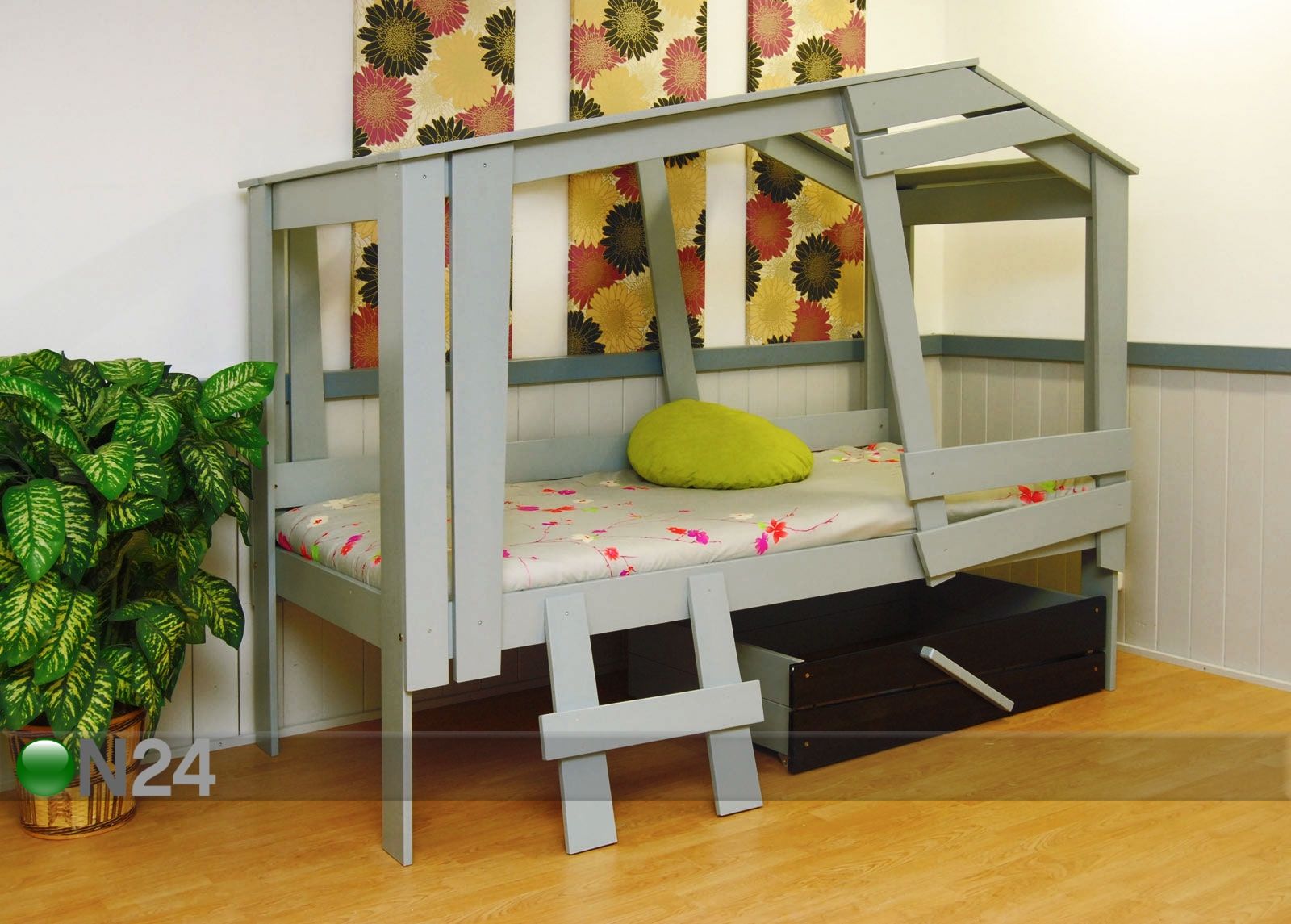 Lastensänky BIRD NEST, mänty 90x200 cm kuvasuurennos
