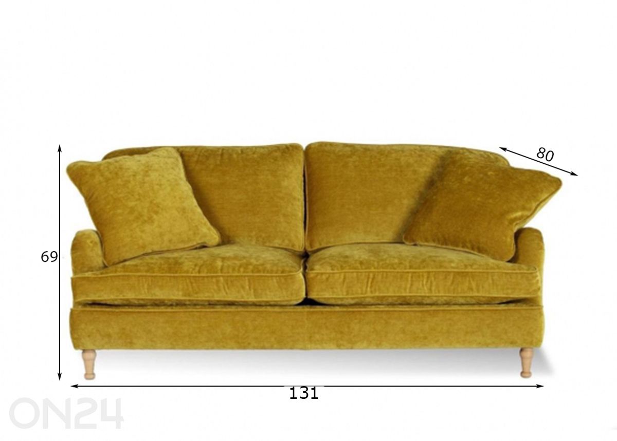 Lastensohva Howard 3-istuttava kuvasuurennos mitat