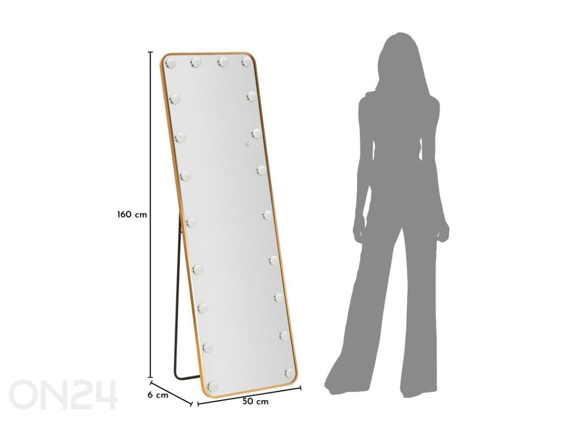 Lattiapeili Hollywood LED 160 cm kuvasuurennos mitat