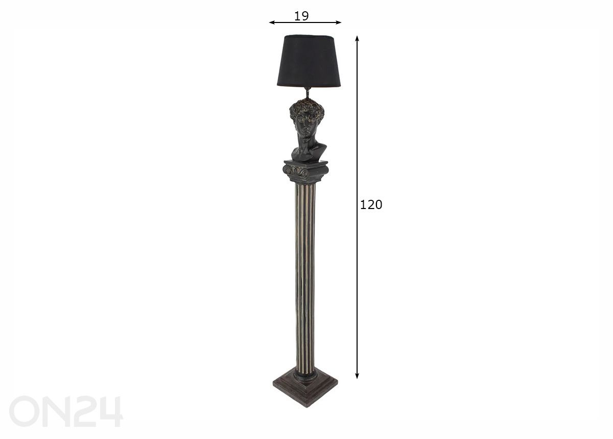 Lattiavalaisin David kuvasuurennos mitat