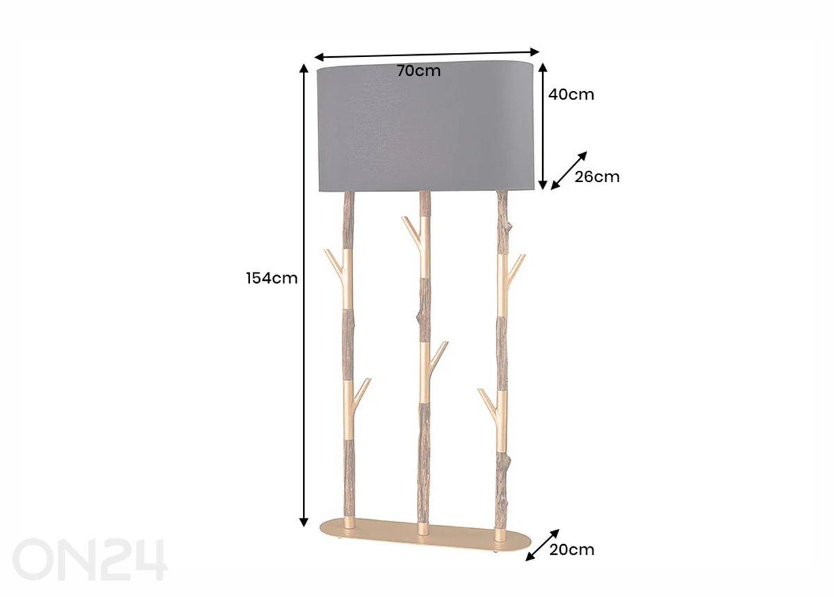 Lattiavalaisin naulakolla Wardrobe kuvasuurennos mitat