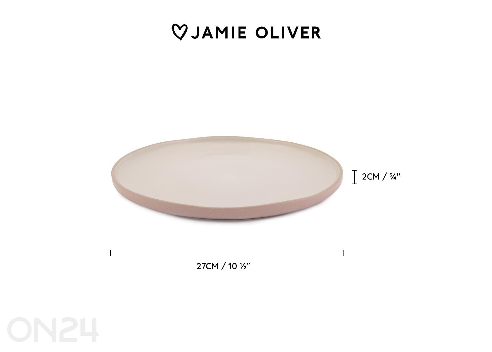 Lautanen Jamie Oliver Big love plates Ø 27 cm, 4 kpl kuvasuurennos mitat