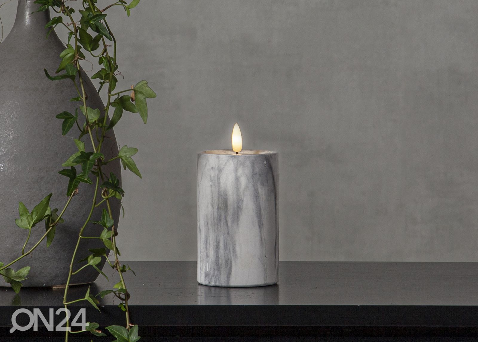 LED-kynttilä Flamme Marble kuvasuurennos