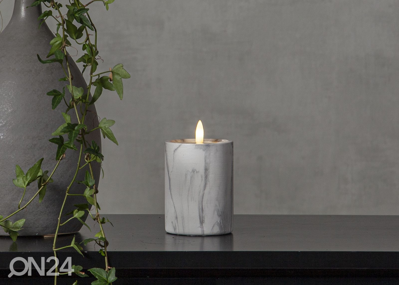 LED-kynttilä Flamme Marble kuvasuurennos