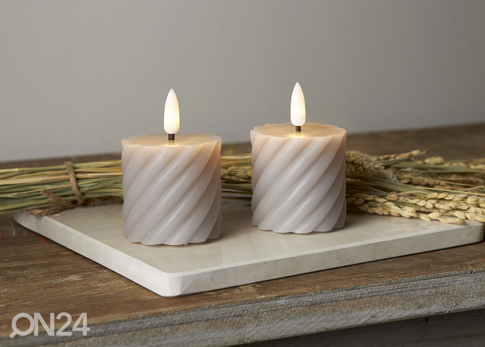 LED-kynttilät Flamme Swirl 2 kpl kuvasuurennos