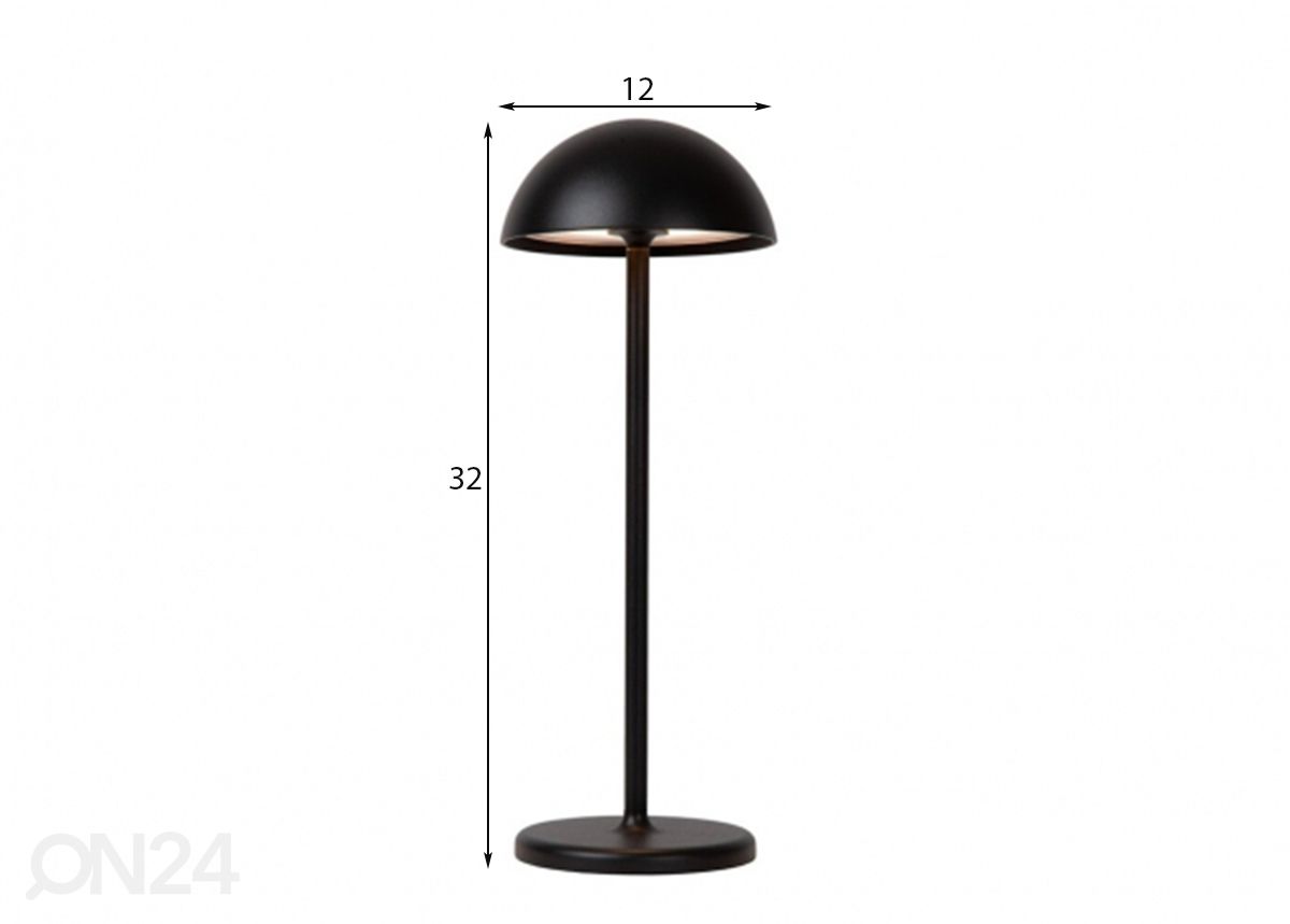 LED Pöytävalaisin Joy kuvasuurennos mitat