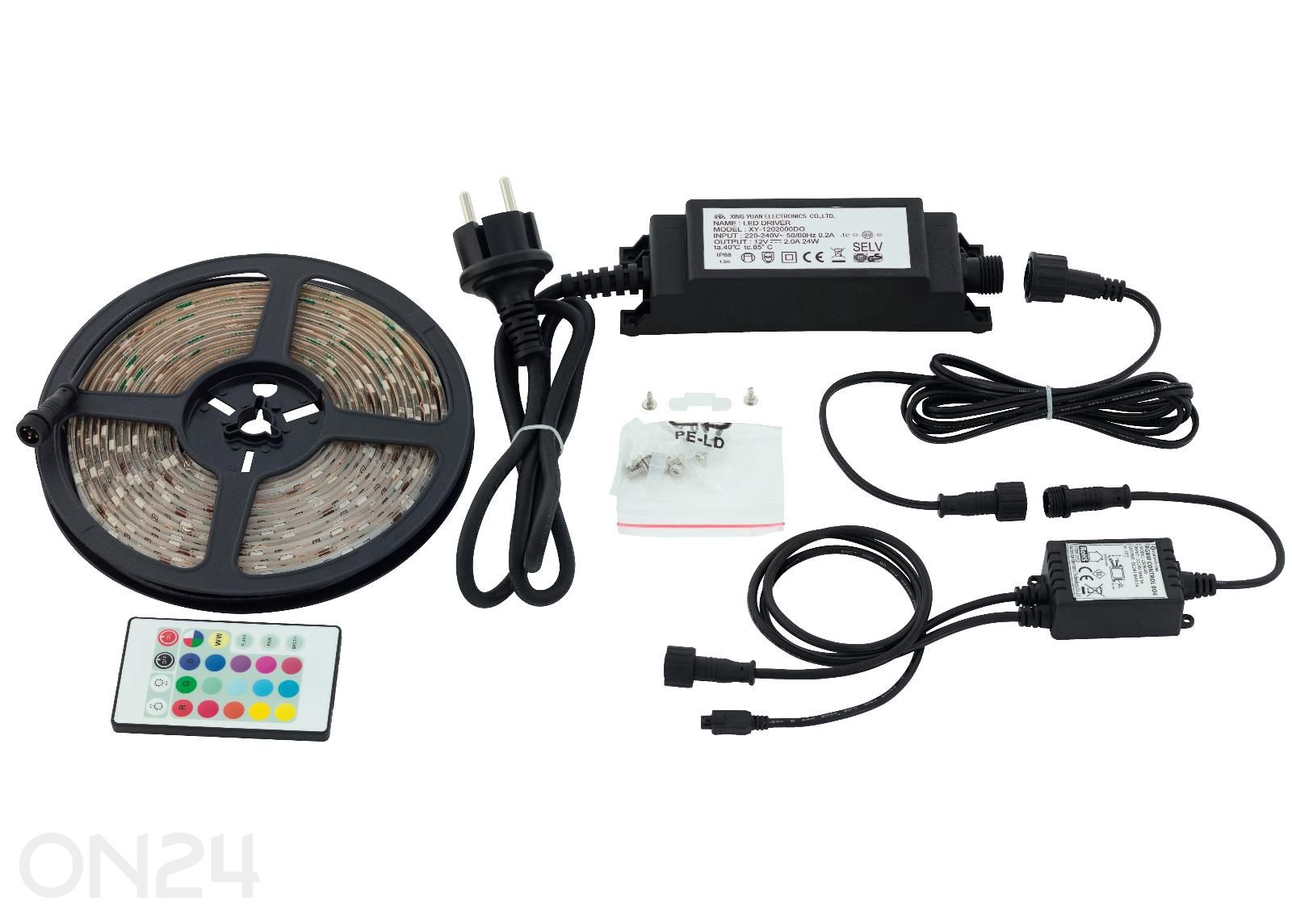 LED-valonauha 5 m RGB-kaukosäätimellä kuvasuurennos