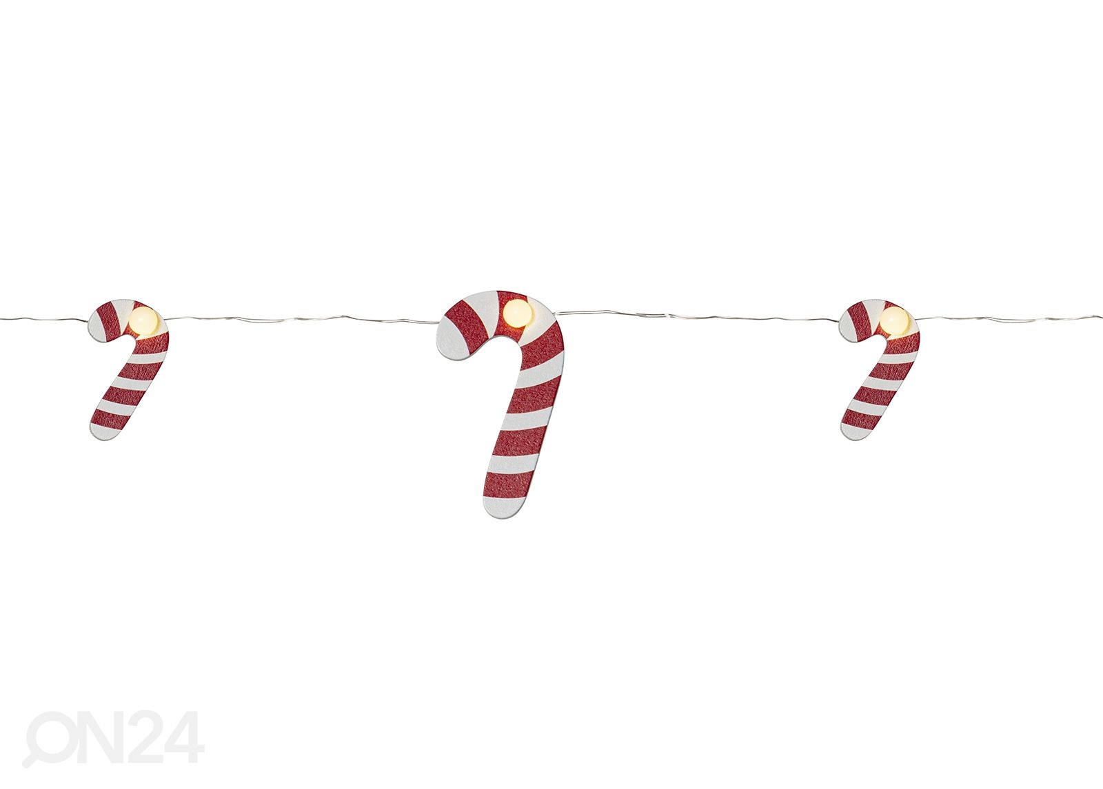 LED valonauha Candycane, punainen/valkoinen kuvasuurennos