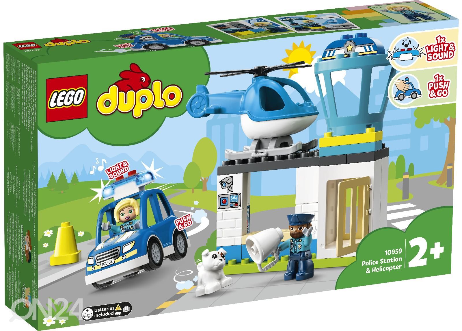 LEGO DUPLO -poliisiasema ja helikopteri kuvasuurennos