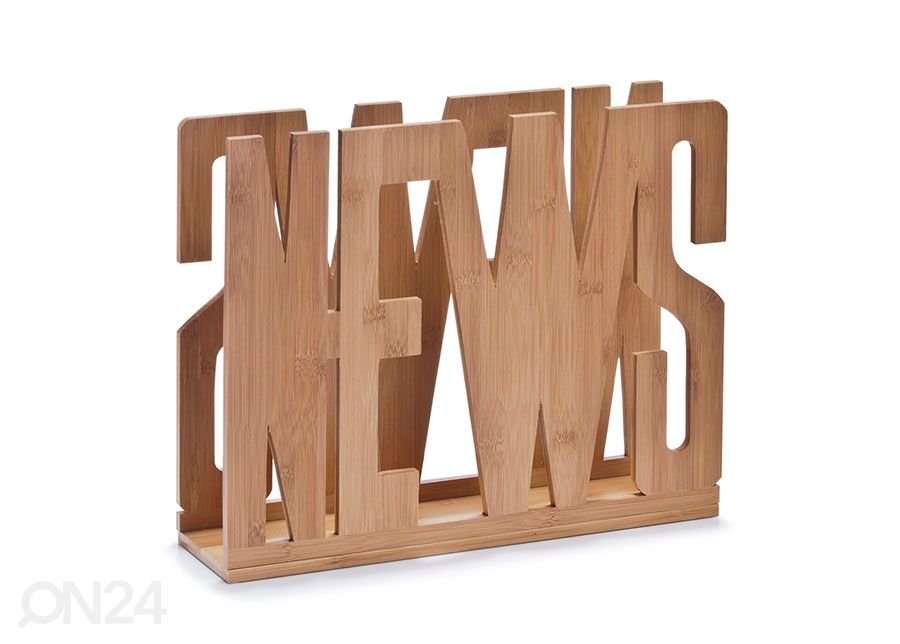 Lehtiteline seinään NEWS kuvasuurennos