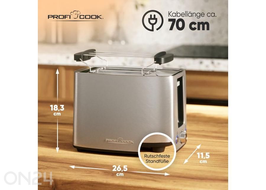 Leivänpaahdin ProfiCook PCTA1279 kuvasuurennos mitat