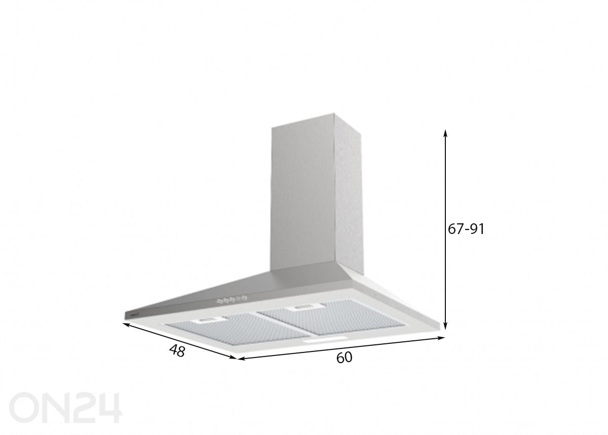 Liesituuletin Cata VK 6000 X, ruostumaton teräs kuvasuurennos mitat