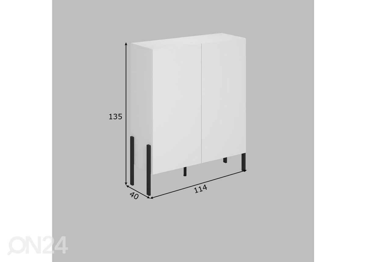 Lipasto 114 cm kuvasuurennos mitat