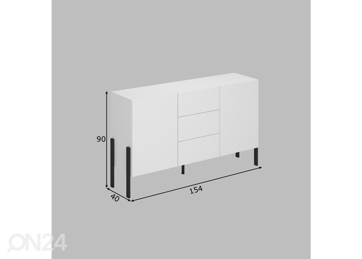 Lipasto 154 cm kuvasuurennos mitat