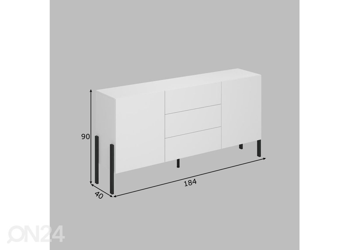 Lipasto 184 cm kuvasuurennos mitat