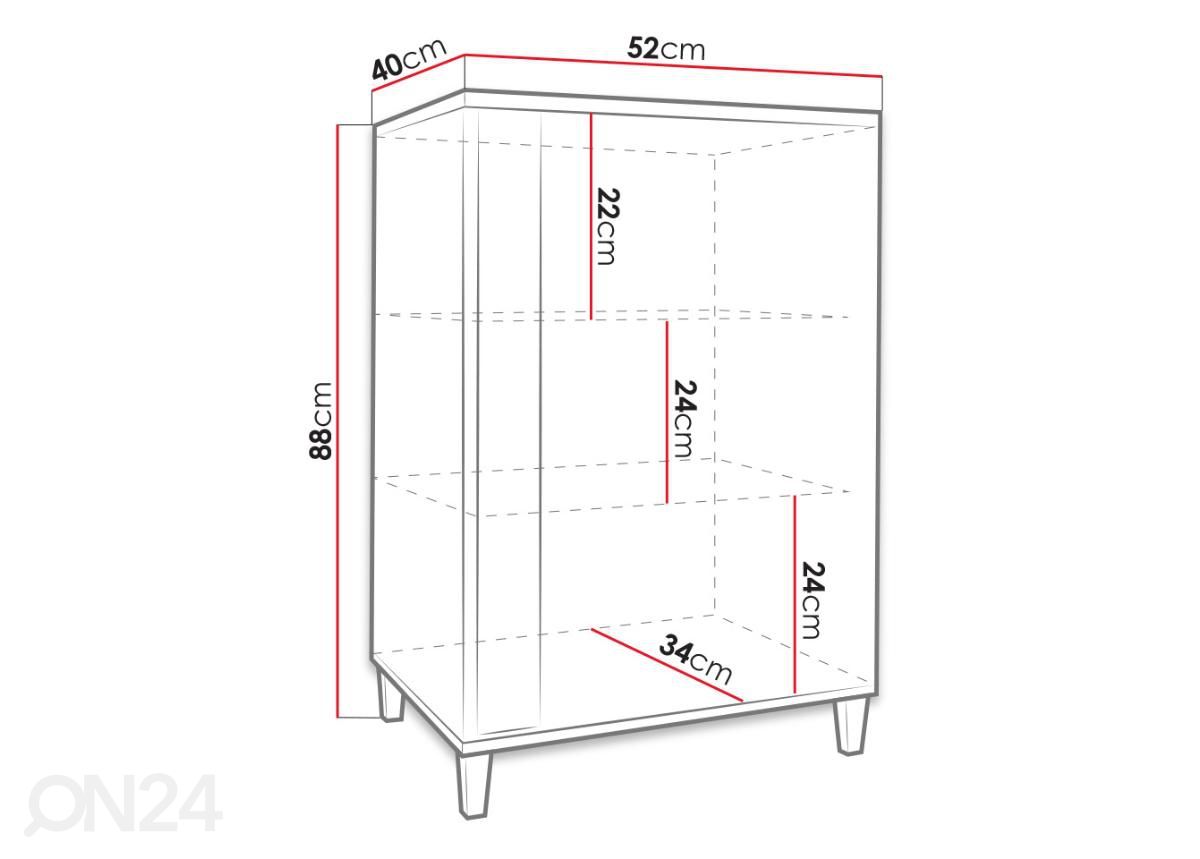 Lipasto 50 cm kuvasuurennos mitat