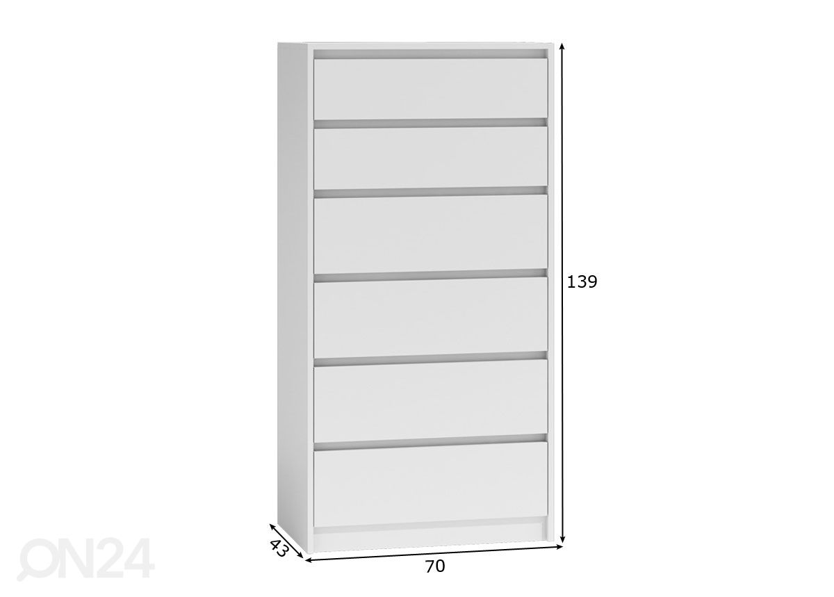 Lipasto 70 cm kuvasuurennos mitat